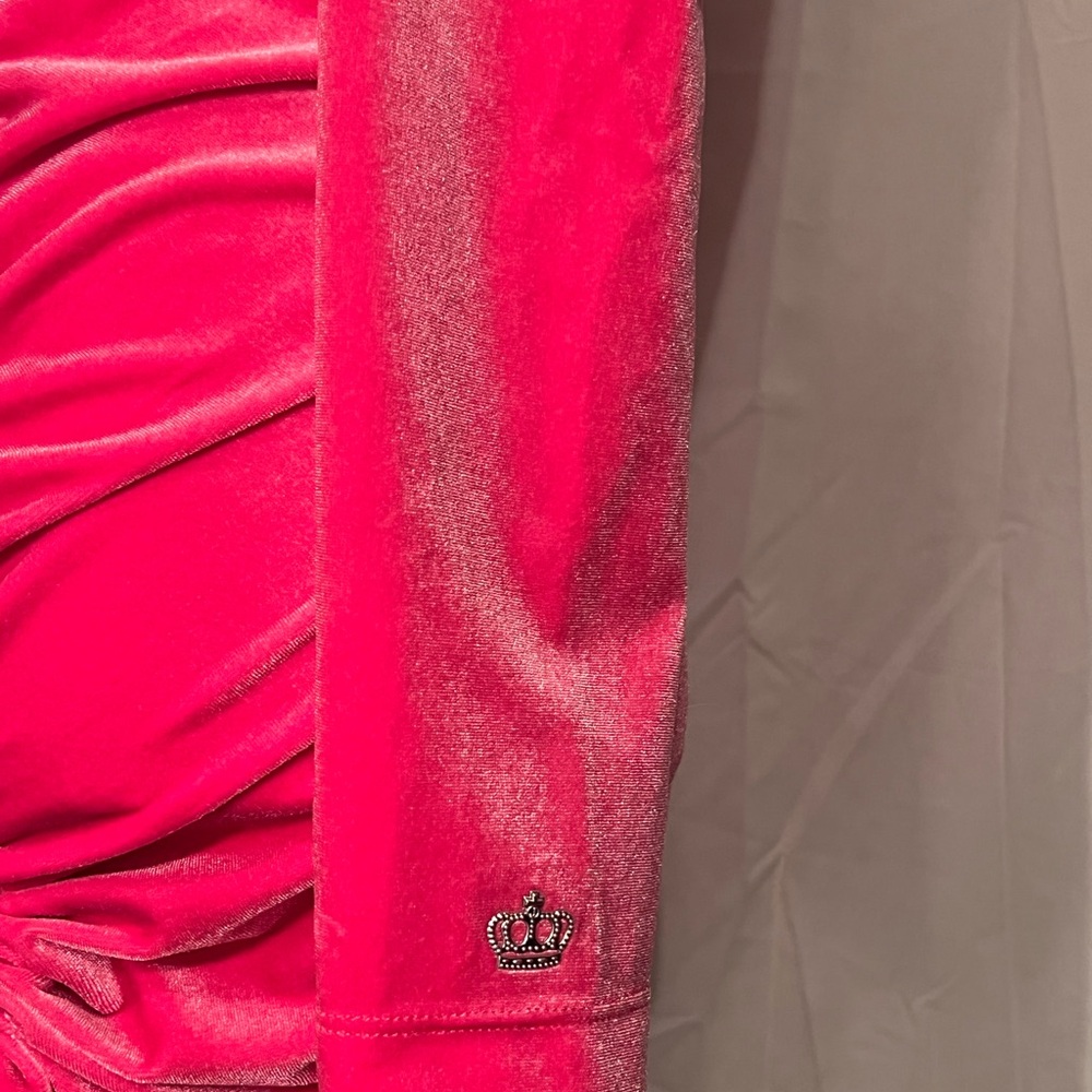 Juicy Couture Fuchsia Velvet Long Sleeve Dress - Picture 5 of 11